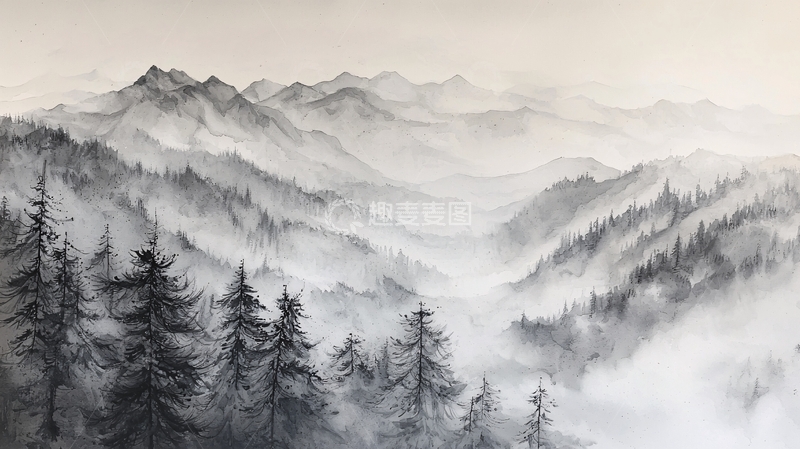 高清大图下载【趣麦麦图】水墨画