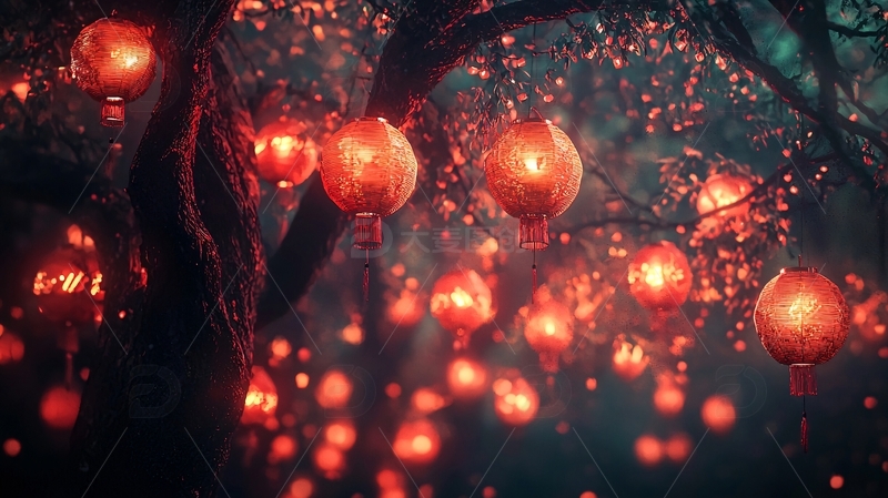 高清大图下载【趣麦麦图】红灯笼树