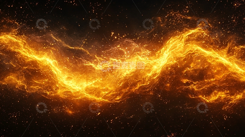 高清大图下载【趣麦麦图】金色闪电能量流
