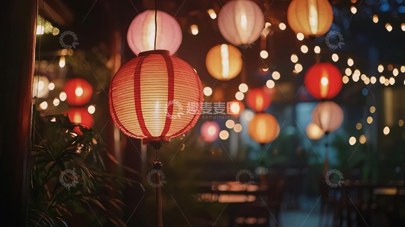 高清大图下载【趣麦麦图】夜晚灯光装饰