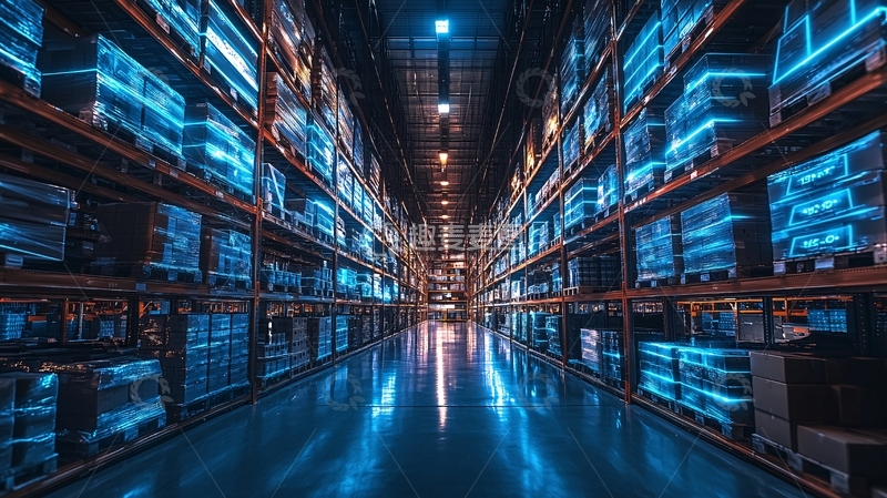 高清大图下载【趣麦麦图】大型仓库货架