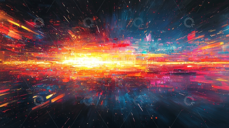 高清大图下载【趣麦麦图】绚丽的光芒爆发