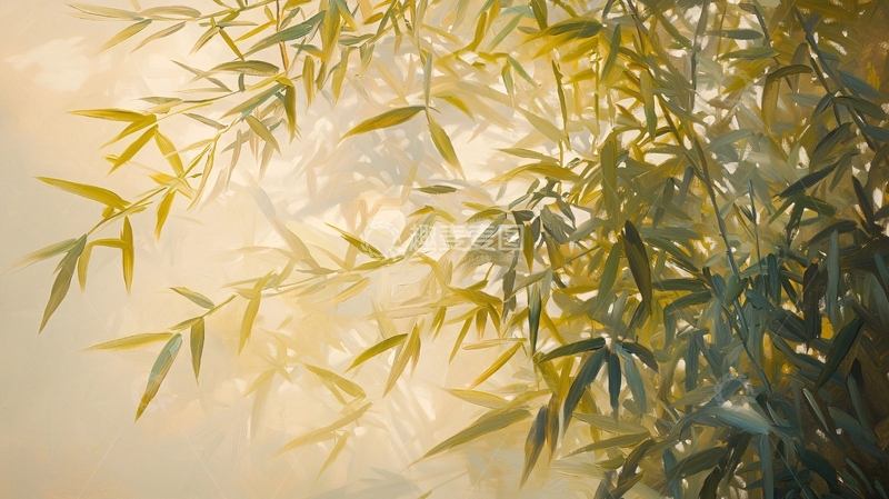 高清大图下载【趣麦麦图】阳光透过竹叶