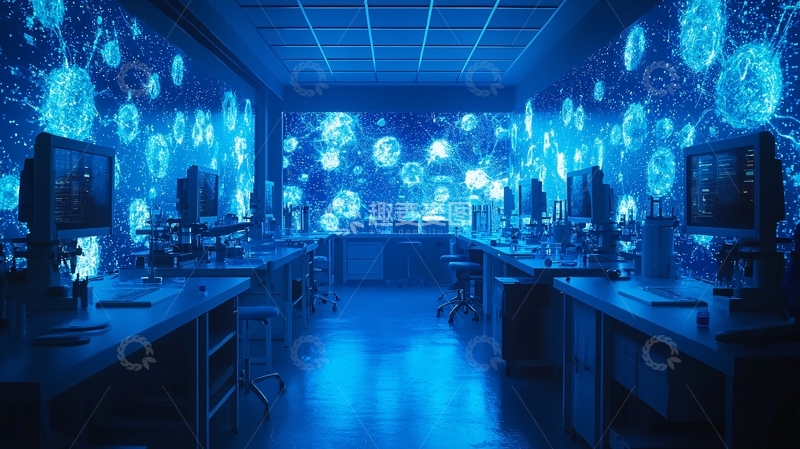 高清大图下载【趣麦麦图】未来科技感实验室场景