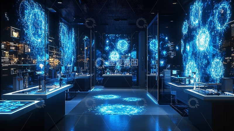 高清大图下载【趣麦麦图】科技感十足的未来实验室