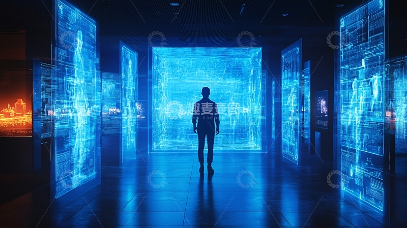 高清大图下载【趣麦麦图】未来科技感的人