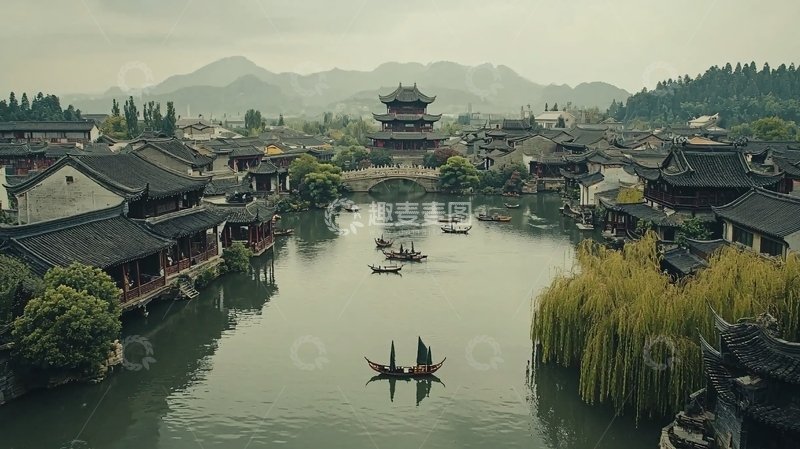 高清大图下载【趣麦麦图】江南水乡