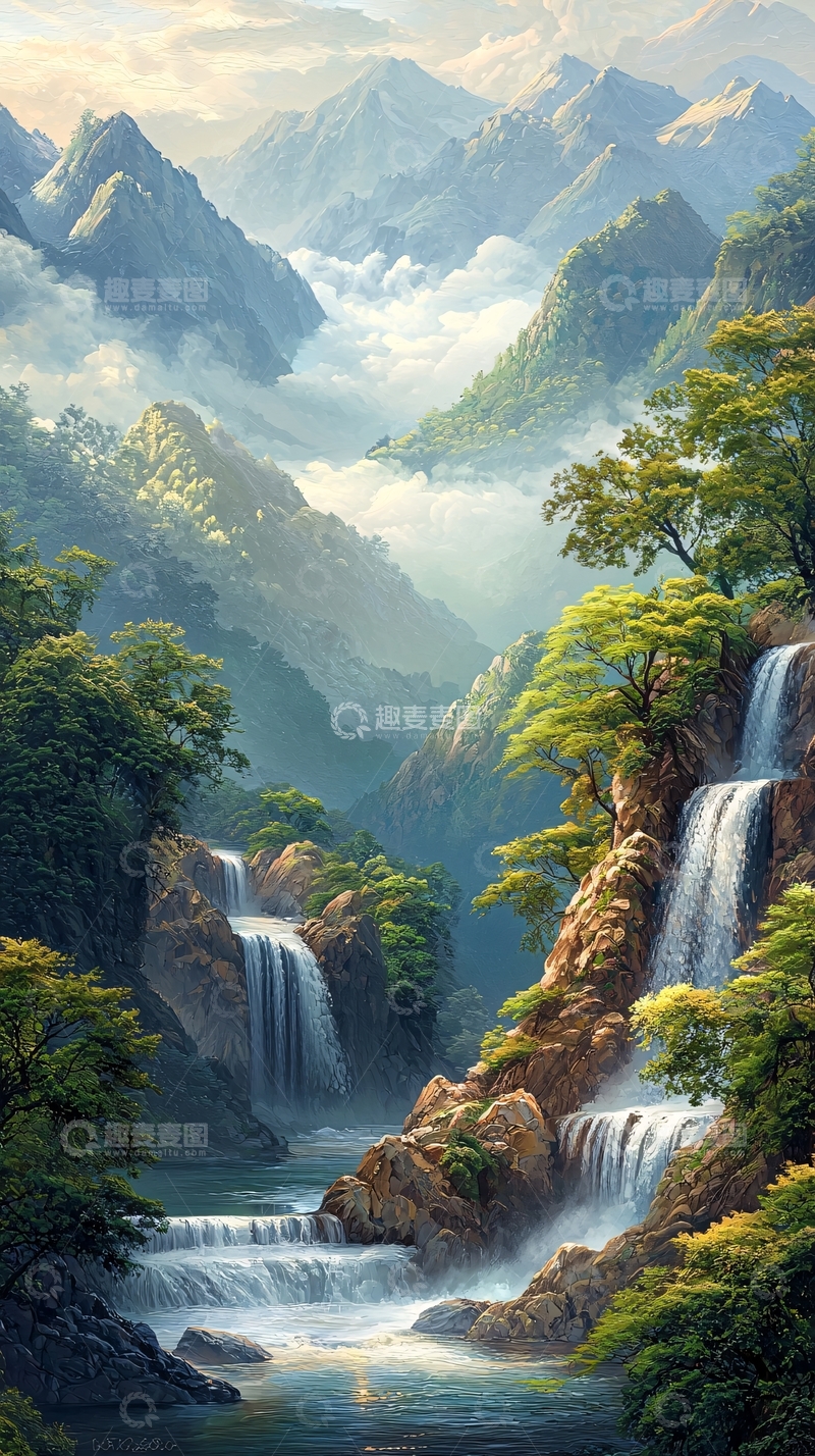 高清大图下载【趣麦麦图】山水画