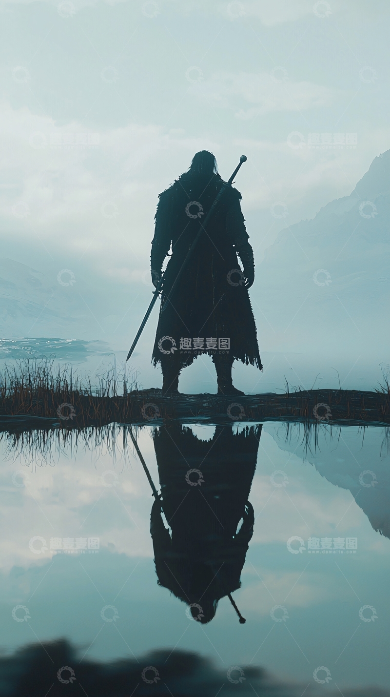 高清大图下载【趣麦麦图】战士背影