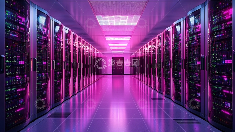 高清大图下载【趣麦麦图】服务器机房走廊