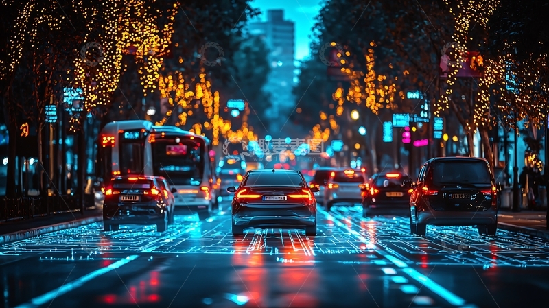 高清大图下载【趣麦麦图】城市夜景车流