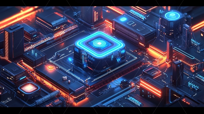 高清大图下载【趣麦麦图】科技感芯片