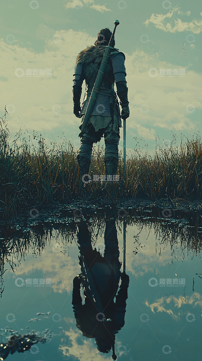 高清大图下载【趣麦麦图】战士背影