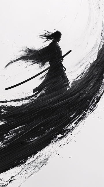 水墨武士