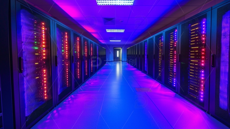 高清大图下载【趣麦麦图】数据中心服务器机房走廊