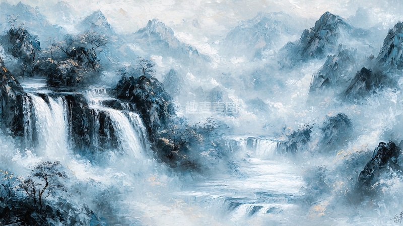 高清大图下载【趣麦麦图】水墨山水画262