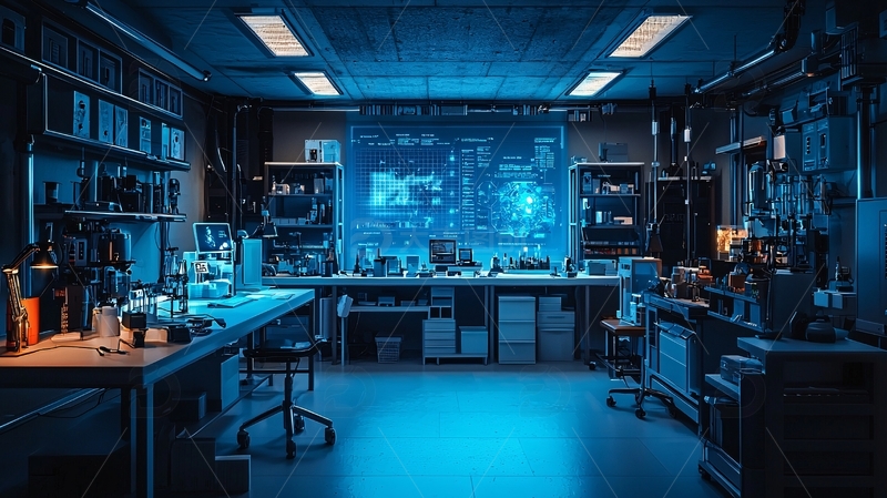 高清大图下载【趣麦麦图】未来科技感实验室场景