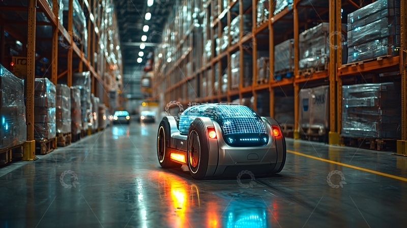 高清大图下载【趣麦麦图】仓库中的未来汽车