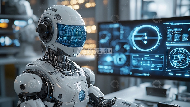 高清大图下载【趣麦麦图】未来科技感的机器人