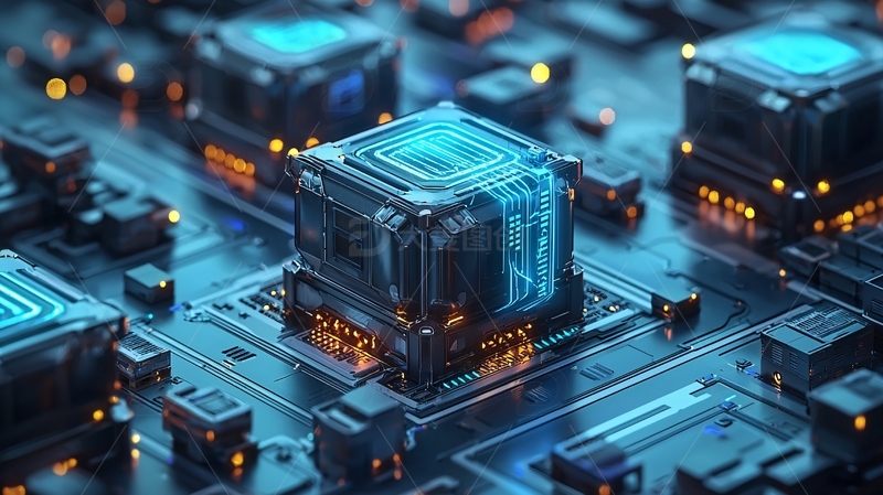 高清大图下载【趣麦麦图】未来科技电路主板微观