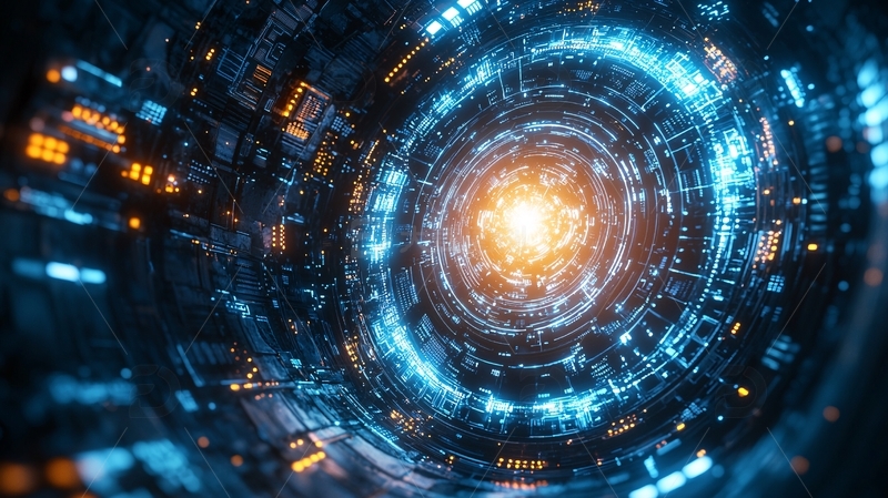 高清大图下载【趣麦麦图】未来科技感隧道