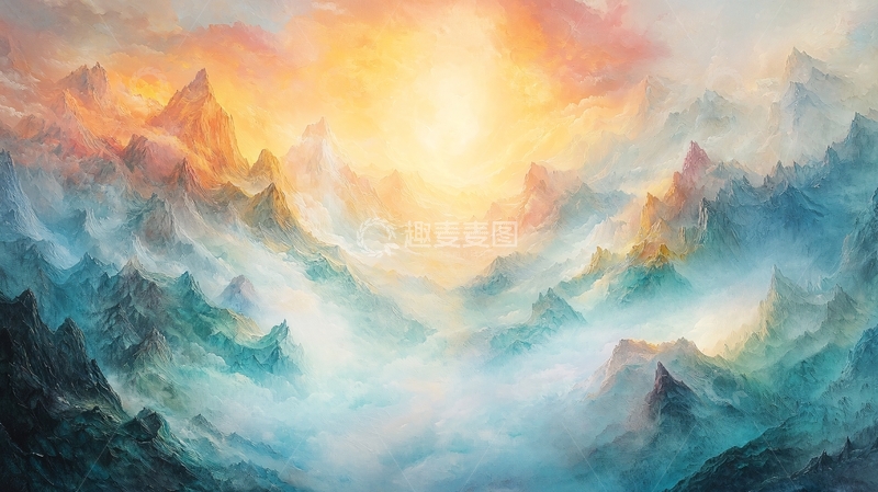 高清大图下载【趣麦麦图】梦幻山峰