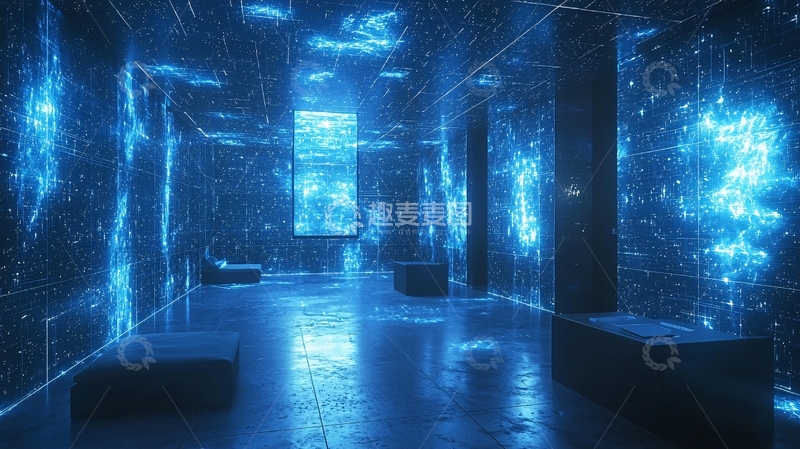 高清大图下载【趣麦麦图】科幻走廊数字空间