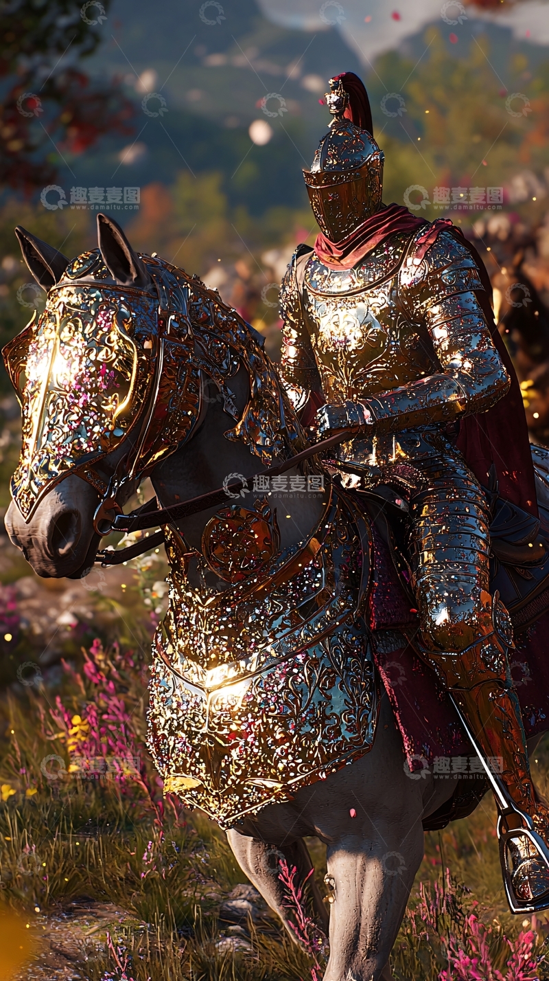 高清大图下载【趣麦麦图】黄金盔甲骑士