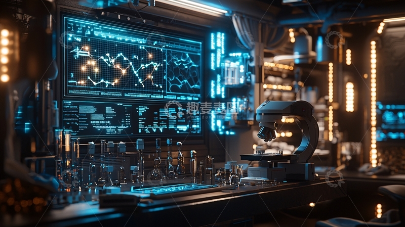 高清大图下载【趣麦麦图】科幻实验室场景