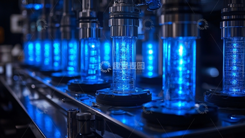 高清大图下载【趣麦麦图】蓝色发光管排列