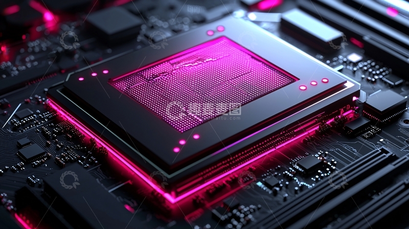 高清大图下载【趣麦麦图】微芯片特写