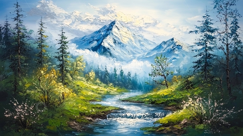 高清大图下载【趣麦麦图】山间溪流