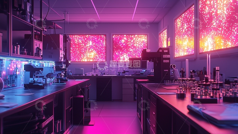 高清大图下载【趣麦麦图】霓虹灯实验室内部