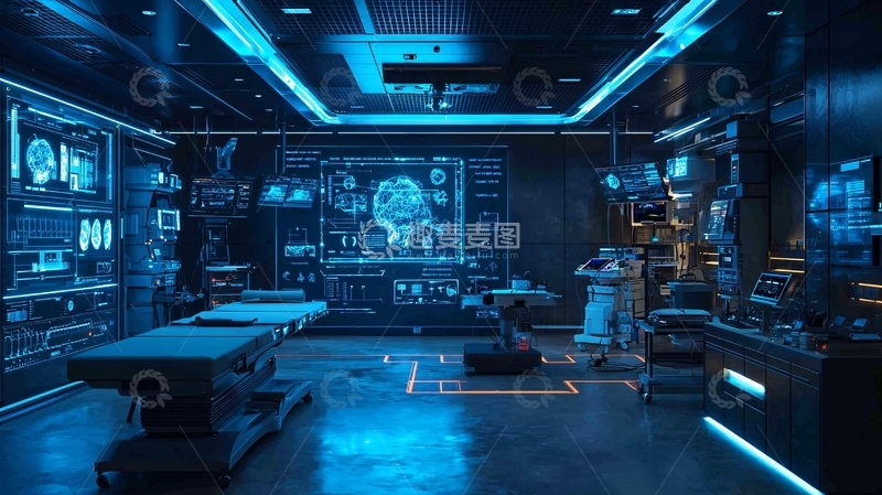 高清大图下载【趣麦麦图】未来科技感控制室