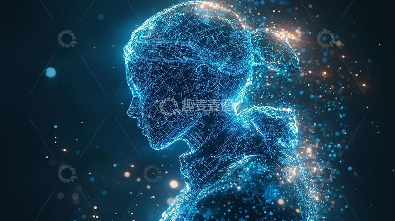 高清大图下载【趣麦麦图】未来科技感女孩肖像