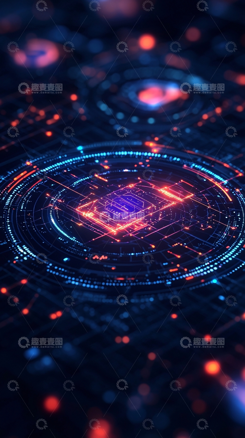 高清大图下载【趣麦麦图】科技感电路板芯片图