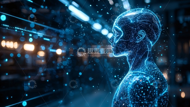 高清大图下载【趣麦麦图】未来科技感人像轮廓