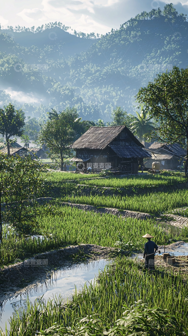 高清大图下载【趣麦麦图】山村田园风光8