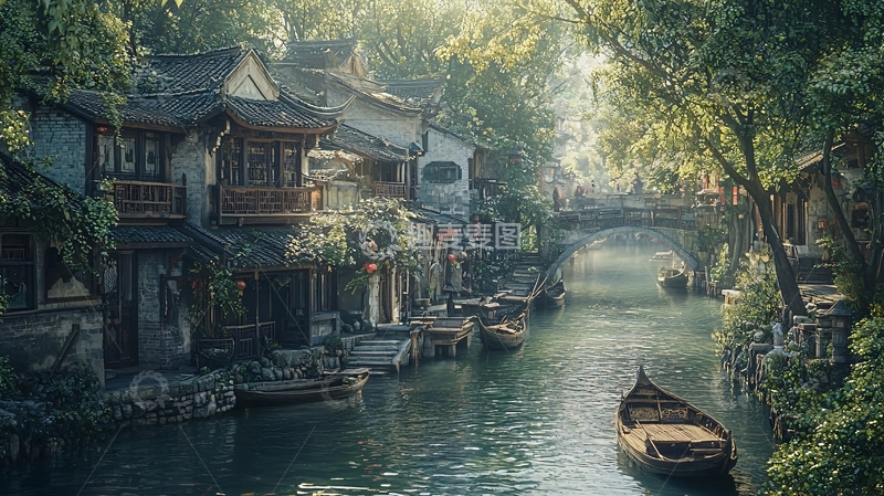 高清大图下载【趣麦麦图】水墨江南