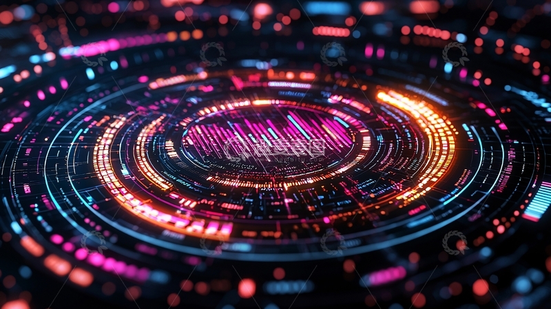 高清大图下载【趣麦麦图】科技感圆形光晕