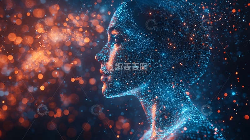 高清大图下载【趣麦麦图】未来科技感女性肖像