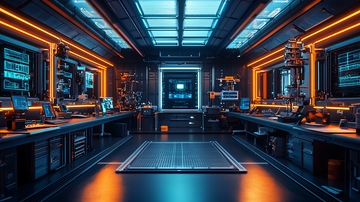 未来科技感实验室内部