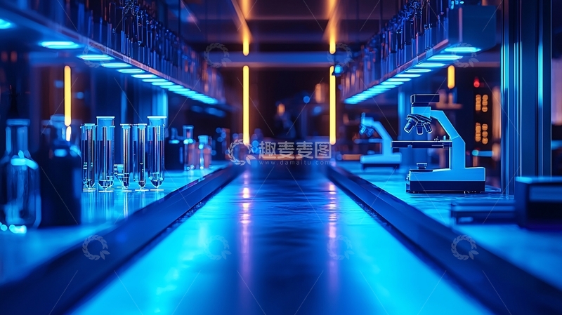 高清大图下载【趣麦麦图】科技感十足的实验室