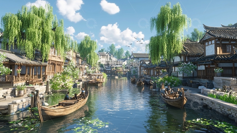 高清大图下载【趣麦麦图】水墨江南