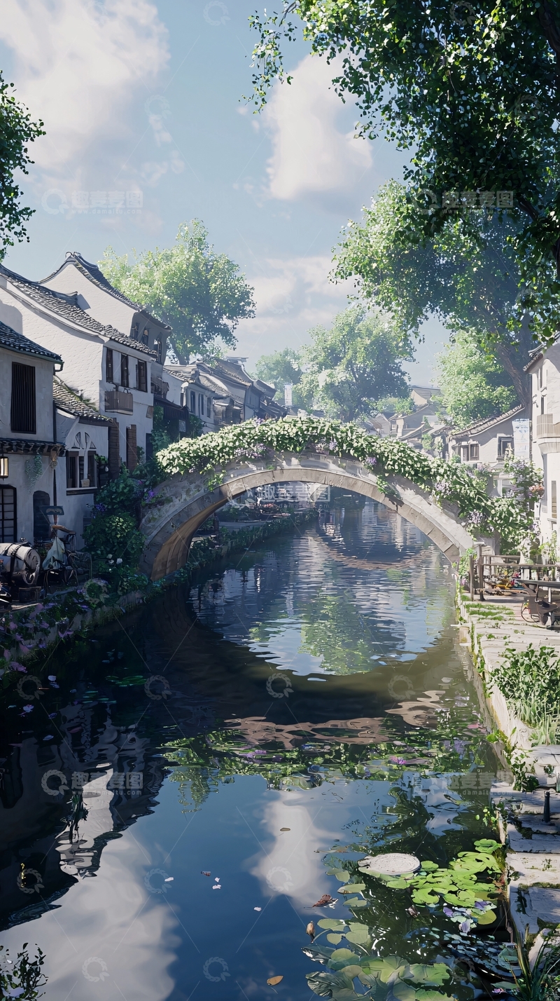 高清大图下载【趣麦麦图】古色古香的江南水乡