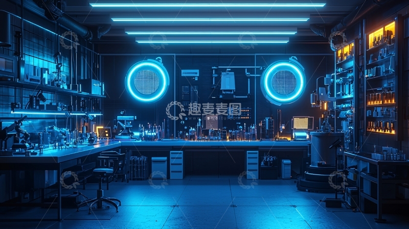 高清大图下载【趣麦麦图】未来感实验室