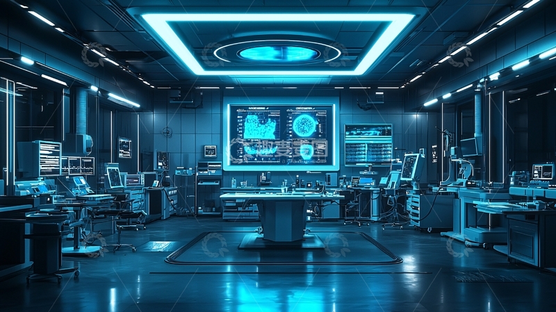 高清大图下载【趣麦麦图】未来科技感控制室