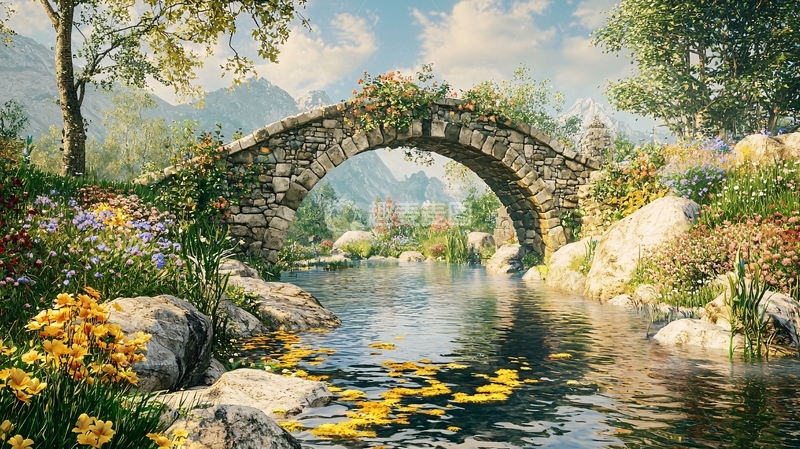 高清大图下载【趣麦麦图】石头拱桥