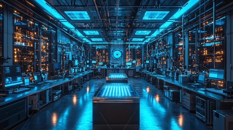 高清大图下载【趣麦麦图】未来科技感服务器机房