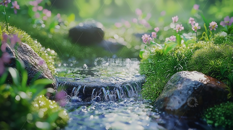 高清大图下载【趣麦麦图】清澈溪流